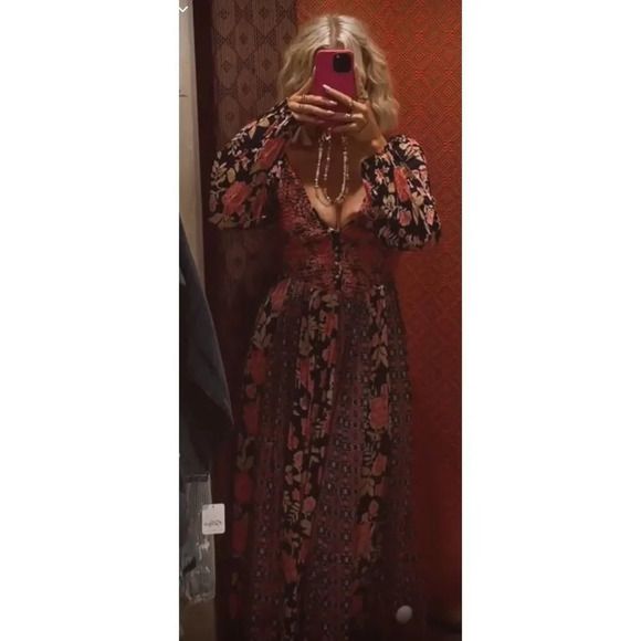 Free People A New Way Maxi Navy Combo Dress - Picture 8 of 8